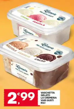 Despar Vaschetta gelato la cremeria vari gusti offerta