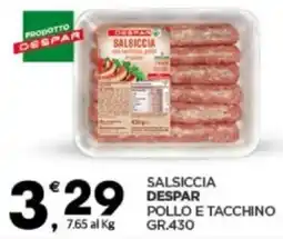 Despar Salsiccia despar pollo e tacchino offerta