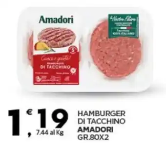 Despar Amadori hamburger di tacchino offerta