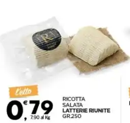 Despar Latterie riunite ricotta salata offerta