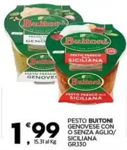 Despar Pesto buitoni genovese con o senza aglio/ siciliana offerta