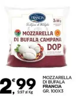Despar Francia mozzarella di bufala offerta
