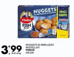 Despar Findus nuggets di merluzzo pastellati offerta