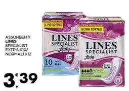 Despar Assorbenti lines specialist extra x10/ normali x12 offerta