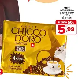 Iperal Caffè 100% arabica chicco d'oro offerta