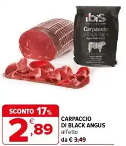 Iperal Ibis carpaccio di black angus offerta
