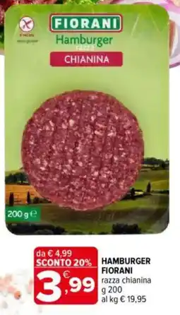 Iperal Fiorani hamburger offerta