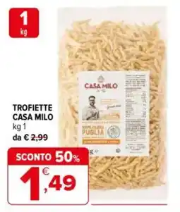 Iperal Casa milo trofiette offerta