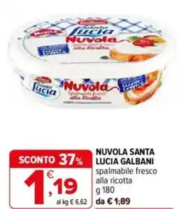 Iperal Galbani nuvola santa lucia offerta