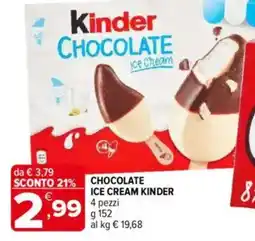 Iperal Kinder chocolate ice cream offerta