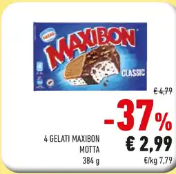 Conad Motta 4 gelati maxibon offerta