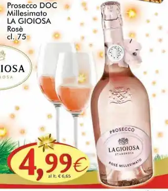 Paghi Poco La Gioiosa Prosecco DOC Millesimato Rosè 75 cl offerta