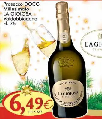 Paghi Poco La Gioiosa Prosecco DOCG Millesimato Valdobbiadene 75 cl offerta