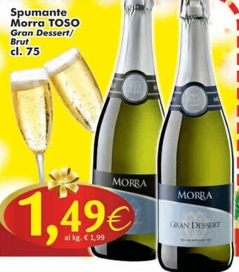 Paghi Poco Morra Toso Spumante Gran Dessert/Brut 75 cl offerta