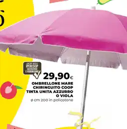 Extracoop Ombrellone mare chiringuito coop tinta unita azzurro o viola offerta
