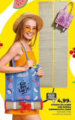 Extracoop Stuoia da mare con borsa chiringuito coop offerta