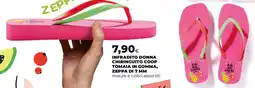 Extracoop Infradito donna chiringuito coop tomaia in gomma, zeppa di 7 mm offerta