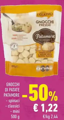 Conad Patamore gnocchi di patate - spinaci - classici - mini offerta