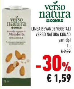 Conad Verso natura linea bevande vegetali conad vari tipi offerta