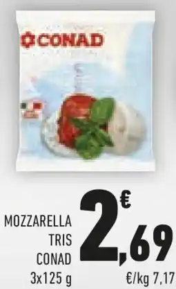 Conad Conad mozzarella tris offerta