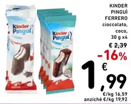 Spazio Conad Ferrero kinder pinguì offerta