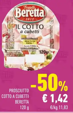 Conad Beretta prosciutto cotto a cubetti offerta