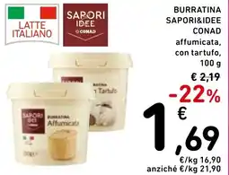 Spazio Conad Sapori&idee conad burratina offerta