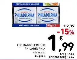 Spazio Conad Philadelphia formaggio fresco offerta