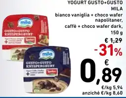 Spazio Conad Mila yogurt gusto+gusto offerta