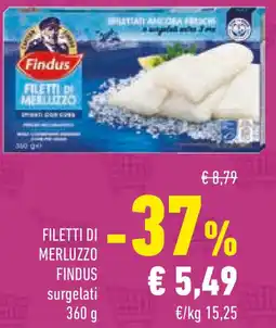Conad Findus filetti di merluzzo surgelati offerta