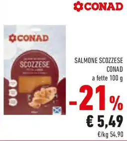 Conad Conad salmone scozzese a fette offerta