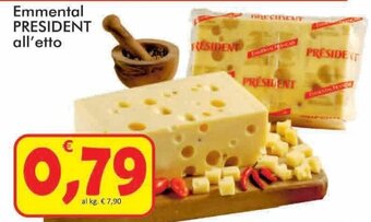 Paghi Poco President Emmental offerta