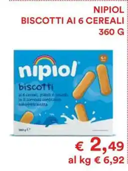 Coop NIPIOL Biscotti ai 6 Cereali 360 g offerta
