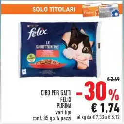 Conad Cibo per Gatti Felix Purina offerta