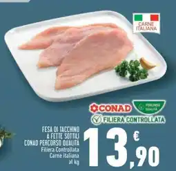 Conad Fesa di Tacchino a Fette Sottili offerta