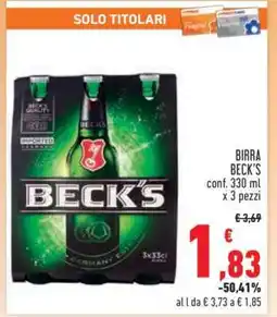 Conad Superstore Birra Beck's offerta