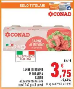 Conad Superstore Carne di bovino in gelatina CONAD offerta