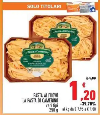 Conad Superstore Pasta all'uovo La Pasta di Camerino offerta
