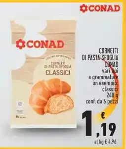 Conad Superstore Cornetti di pasta sfoglia CONAD offerta