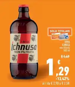 Conad Superstore Birra Ichnusa non filtrata offerta