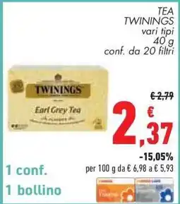 Conad Superstore TEA TWININGS vari tipi offerta
