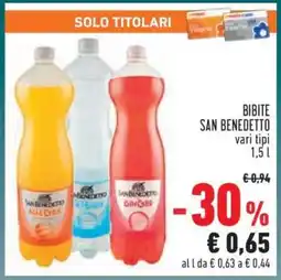 Conad Bibite San Benedetto offerta