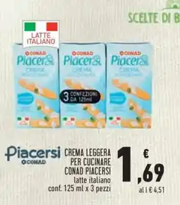 Conad Superstore CREMA LEGGERA PER CUCINARE CONAD PIACERSI offerta