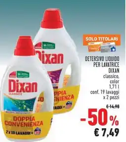 Conad Detersivo Liquido per Lavatrice Dixan offerta