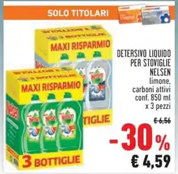 Conad Detersivo Liquido per Stoviglie Nelsen offerta