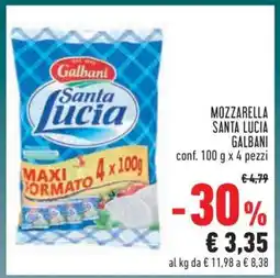 Conad MOZZARELLA SANTA LUCIA GALBANI offerta