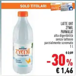 Conad LATTE UHT ZYMIL PARMALAT offerta