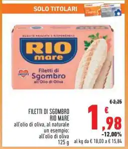 Conad Superstore Filetti di sgombro Rio Mare offerta