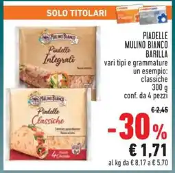 Conad PIADELLE MULINO BIANCO BARILLA offerta