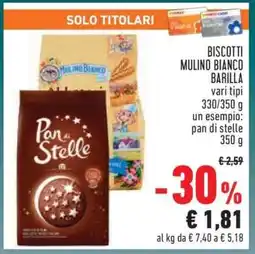 Conad Biscotti Mulino Bianco Barilla offerta